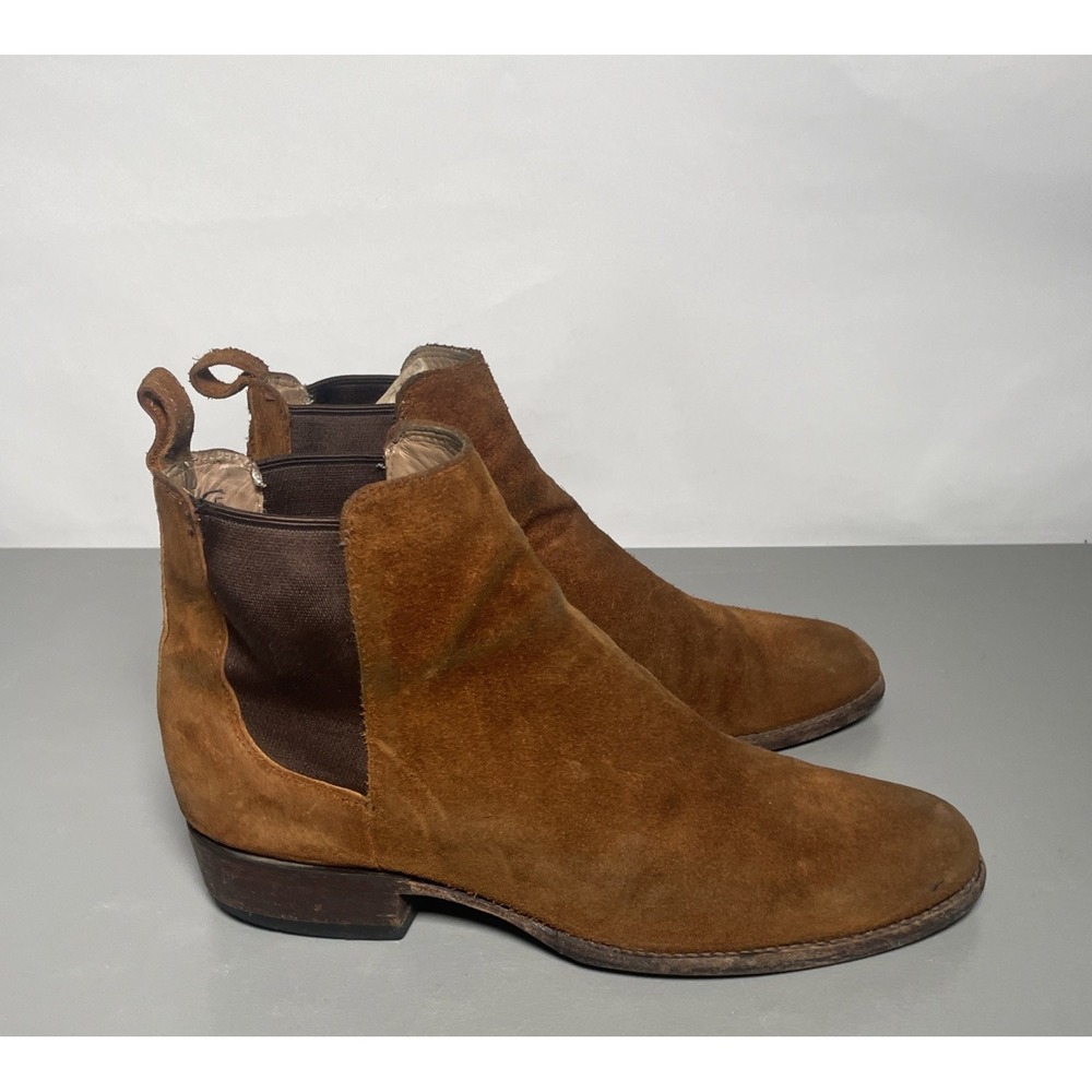 Tecovas The Chance Chelsea Boots Rust Suede Men's Size 9 D
